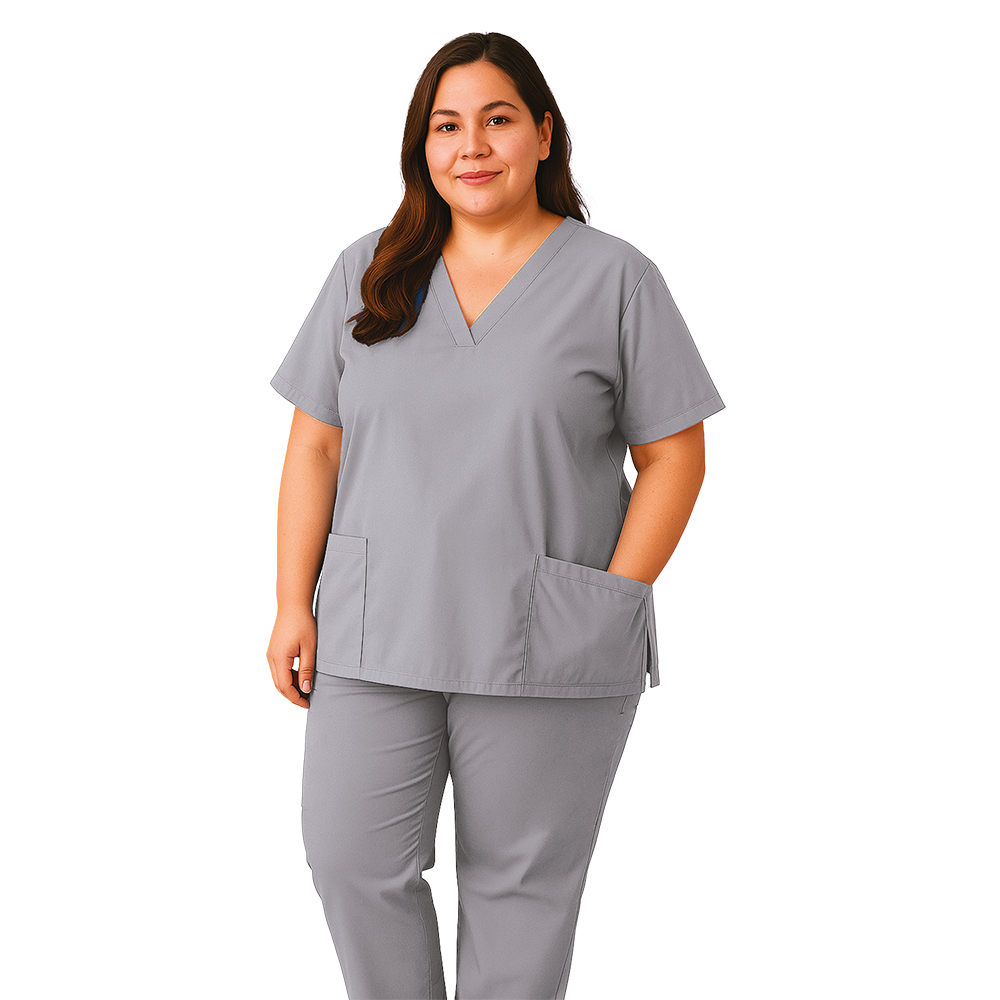 UNIFORME QUIRURGICO CUELLO V DAMA PLUS GRIS