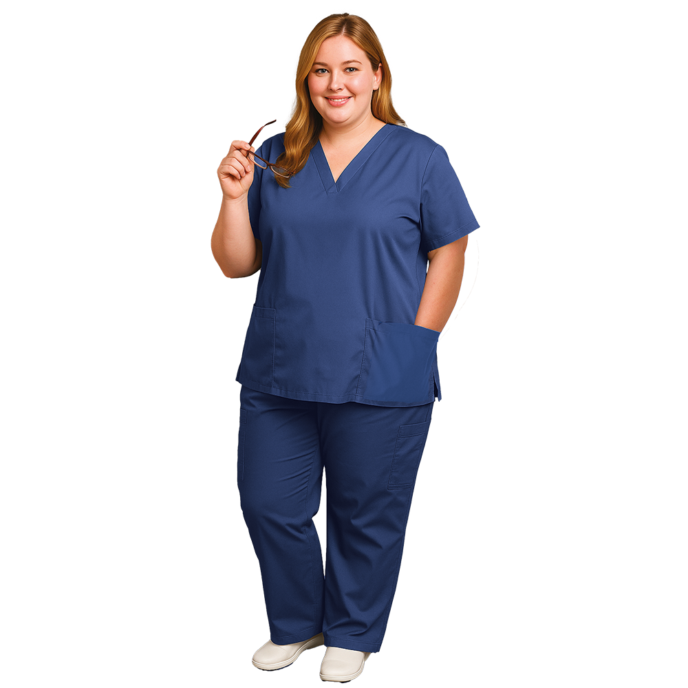 UNIFORME QUIRURGICO CUELLO V DAMA PLUS AZUL ACERO