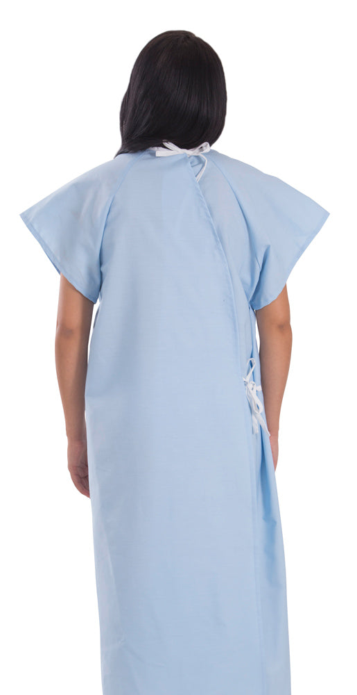 BATA DE PACIENTE LISA AZUL CIELO