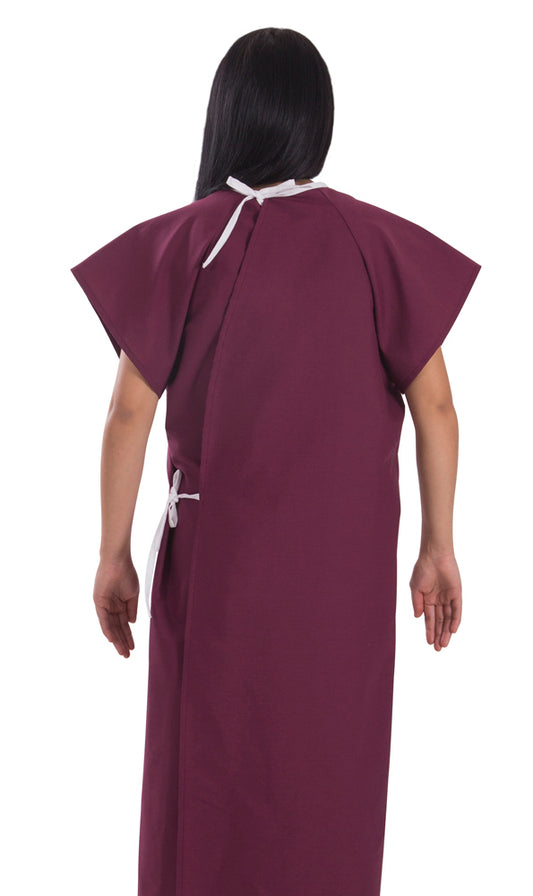 BATA DE PACIENTE LISA VINO